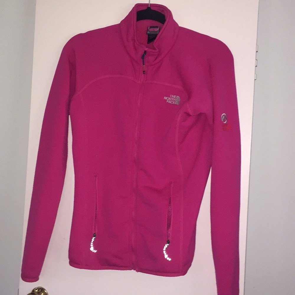 NORTH FACE shell SUMMIT Series in hot pink thermal fleece jacket magenta small
